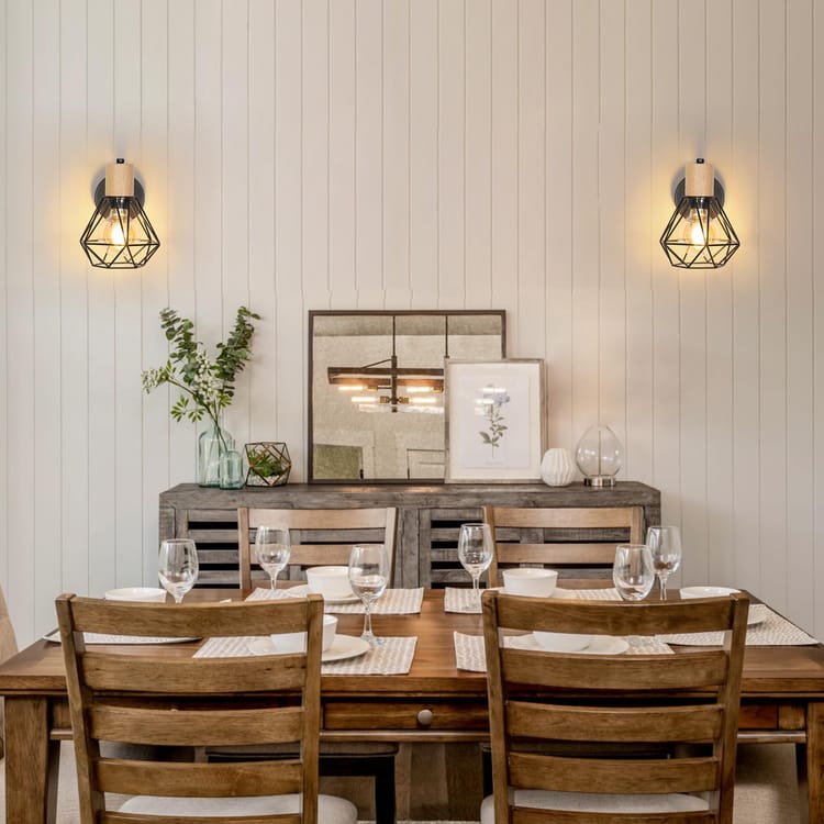 Aplique de pared industrial negro giratorio 360°, lámpara vintage E27, diseño ajustable y decorativo, estilo loft retro - 1pcs - 7