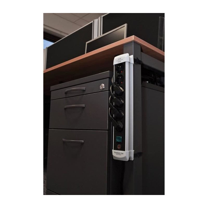 Brennenstuhl Multiprise Premium-Plus Noire - 8 prises - avec 3m de cable - Fabrication Francaise - 2