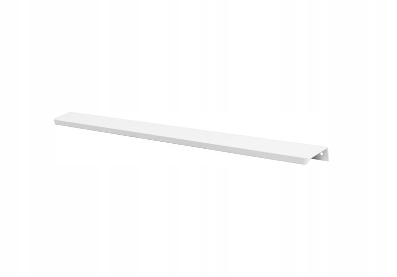 Ua06r Mâner de colț pentru mobilă, aluminiu, 80 cm, alb, rotunjit