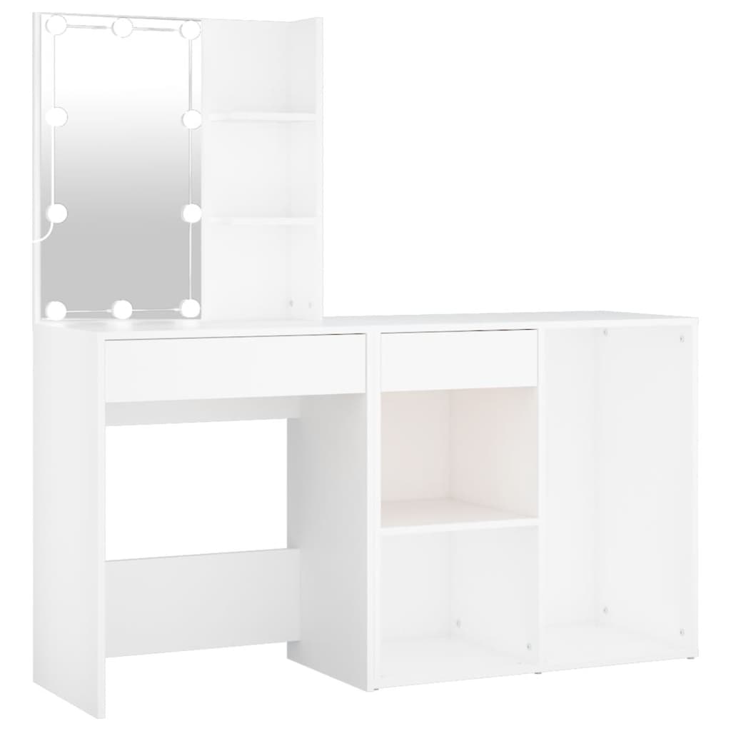 Coiffeuse avec lumières led, table console, table de maquillage blanc Coiffeuse avec lumières led, table console, table de maquillage blanc