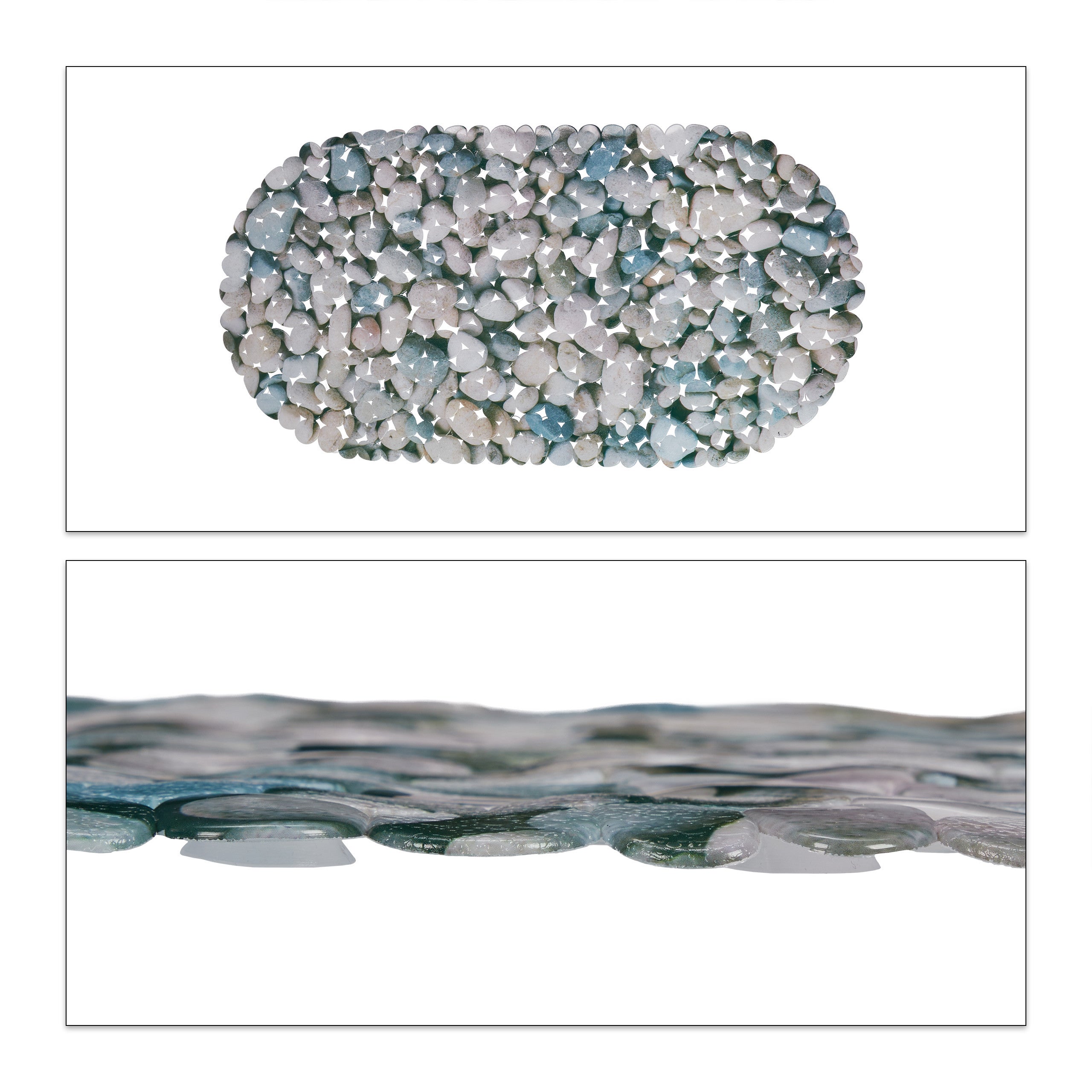 Tapis de bain pour baignoire aspect pierre antidérapant avec ventouses lavable 36 x 68 cm, Relaxdays - 8