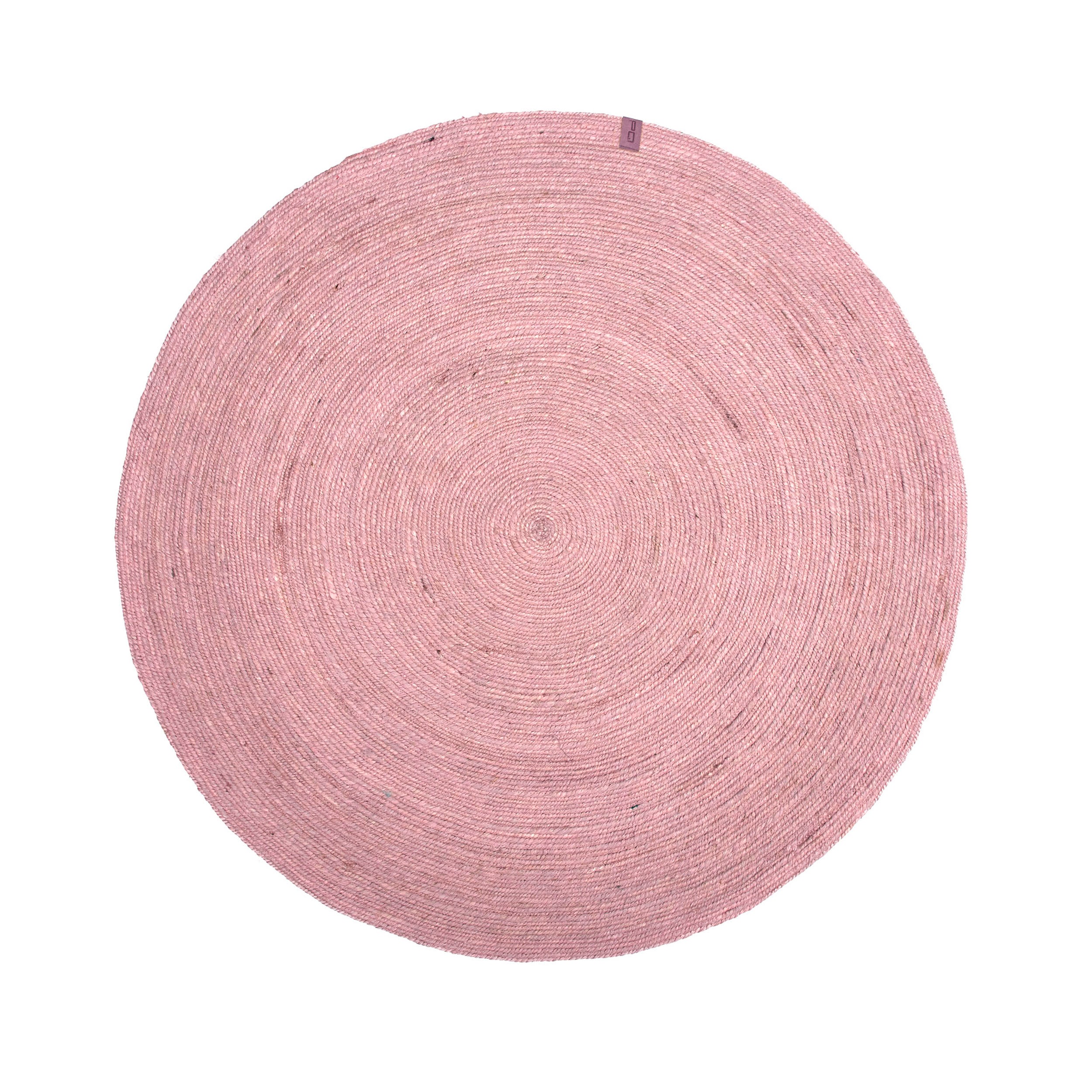 Dywan vintage okrągły Ø90 cm różowy jednokolorowy – styl retro, dekoracyjny akcent