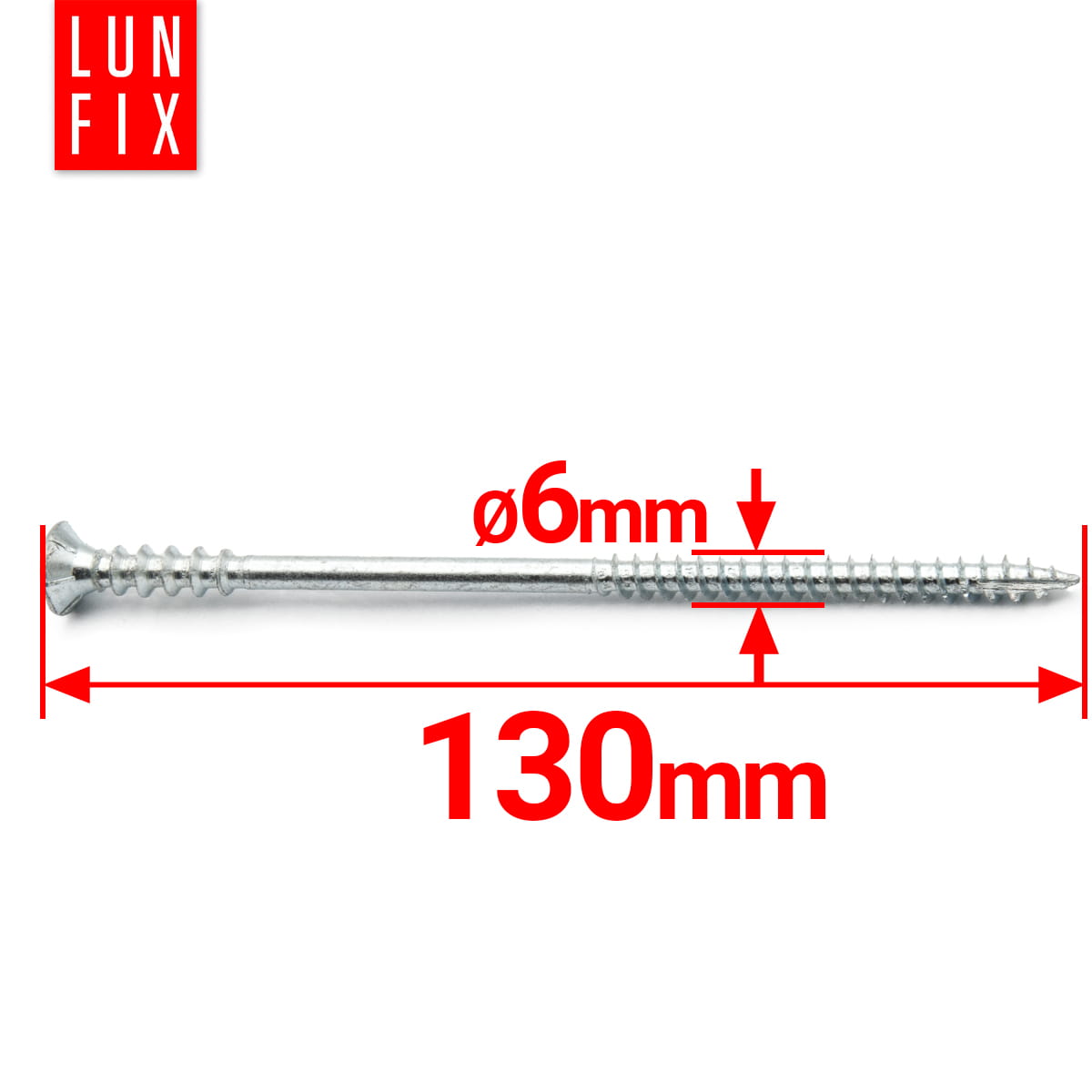 Wkręty dystansowe regulacyjne 6x130mm 100szt. - 2