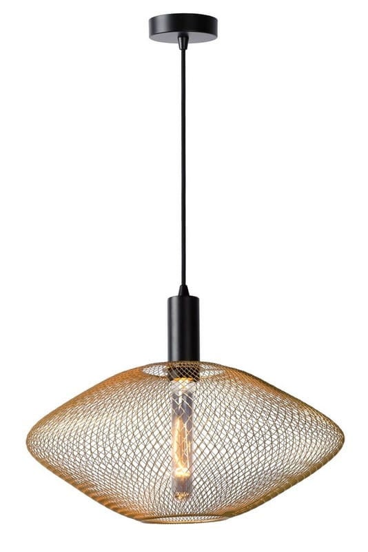 Lampa wisząca MESH czarno-złota 1xE27x40W metal wym:135x45x45cm IP20 Lucide