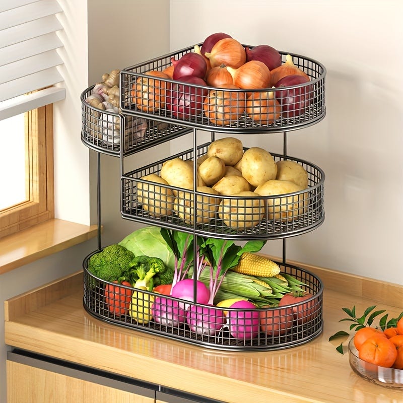 Cesto Portafrutta A 4 Livelli In Metallo, Design Staccabile, 4 Ciotole Singole, Colore Bronzo, Decorativo Per Cucina E Snack