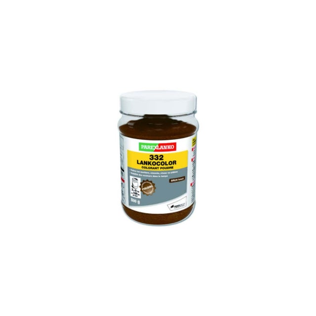 Colorant en poudre 332 LANKOCOLOR PAREXLANKO - mortiers, ciments, plâtres - brun foncé - 800 g