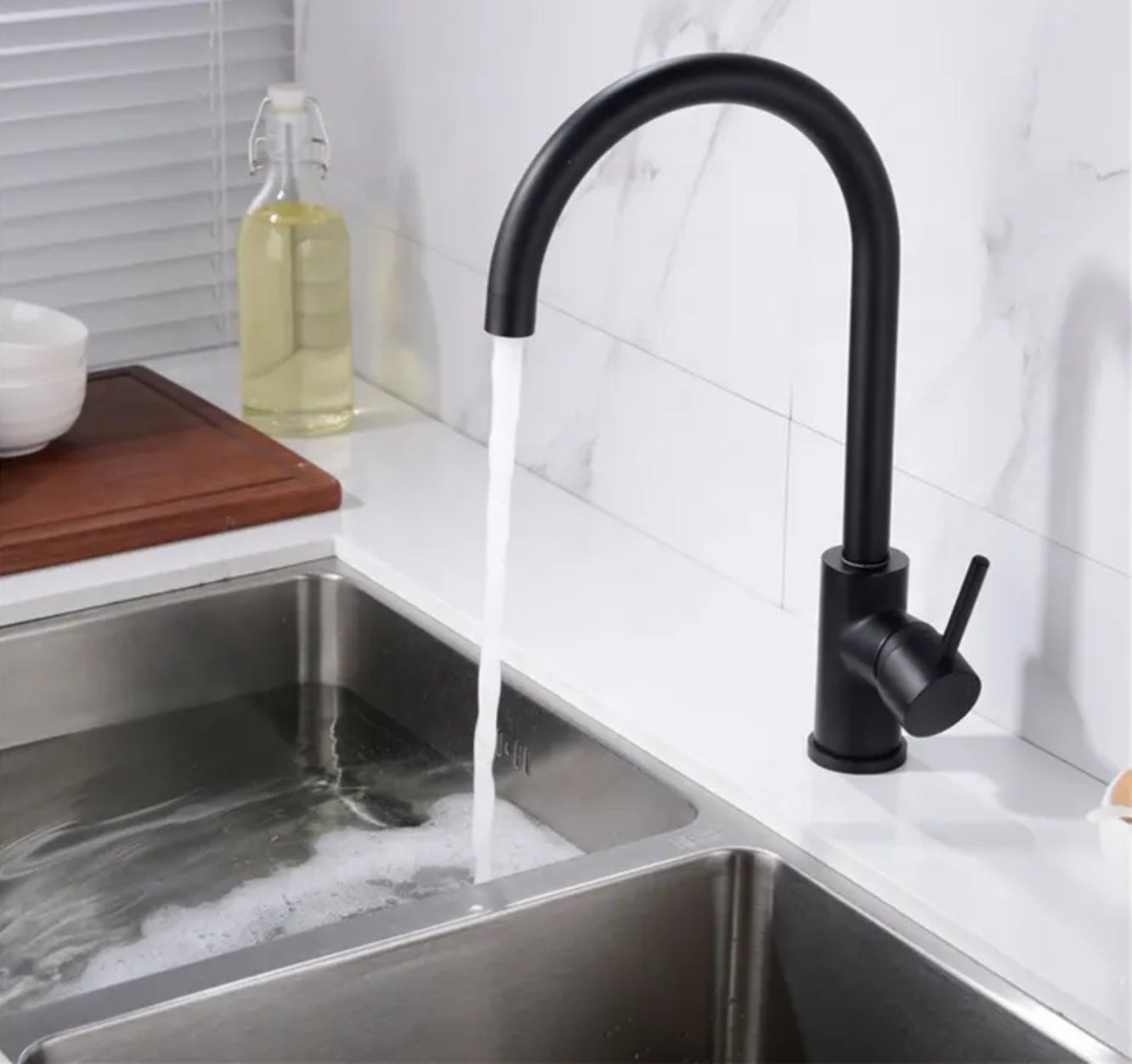 KF811B RUBINETTO CUCINA IN OTTONE NERO COLLEZIONE CÉPHISE - 3