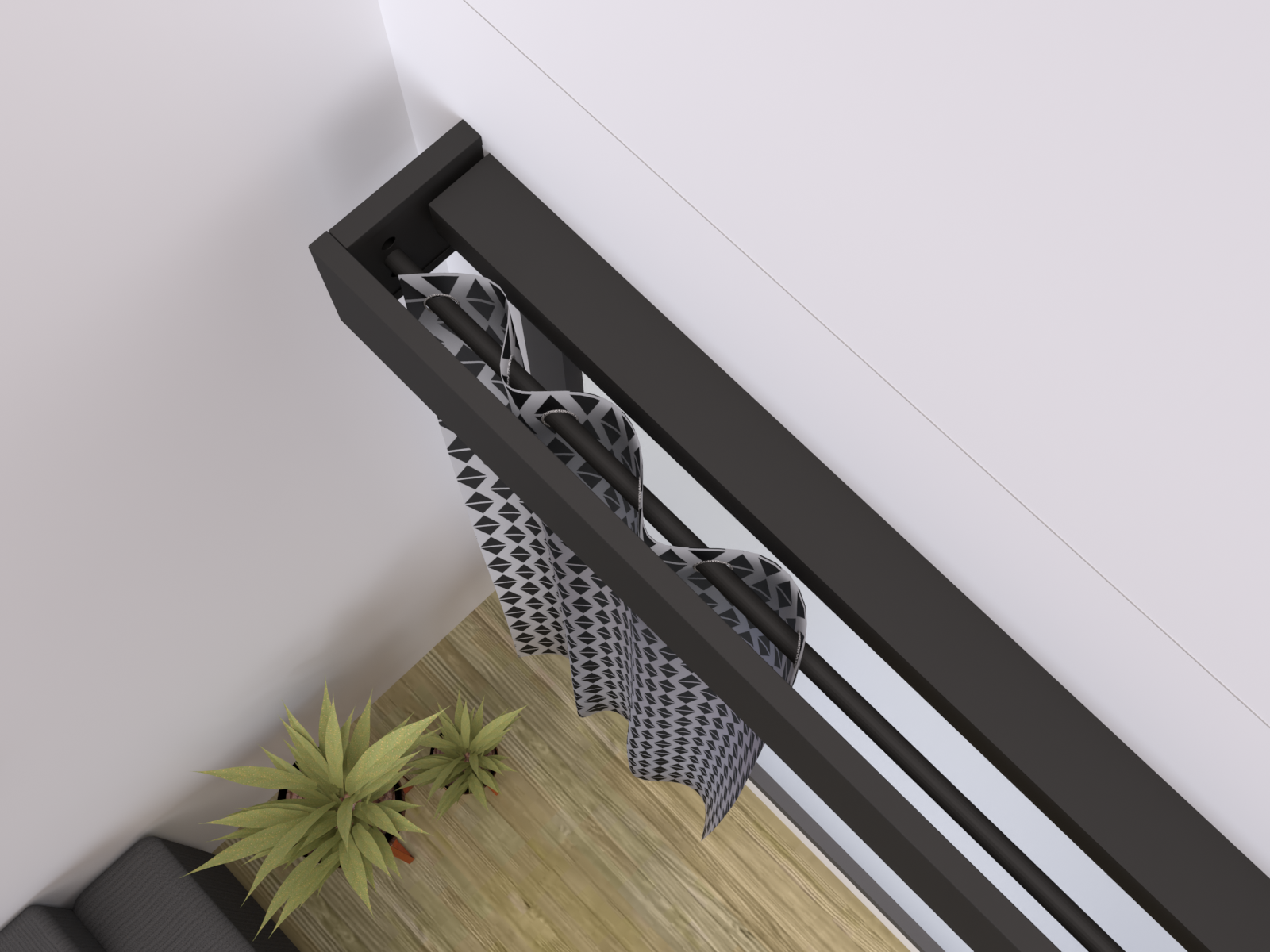 Cache coffre volet roulant 110 cm ATOLE - Gris anthracite RAL7016 - 6