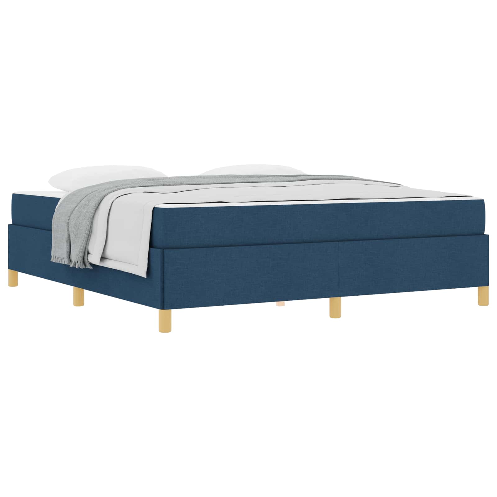 Cadre de lit en tissu bleu pour la chambre, 180 × 200 cm - 2