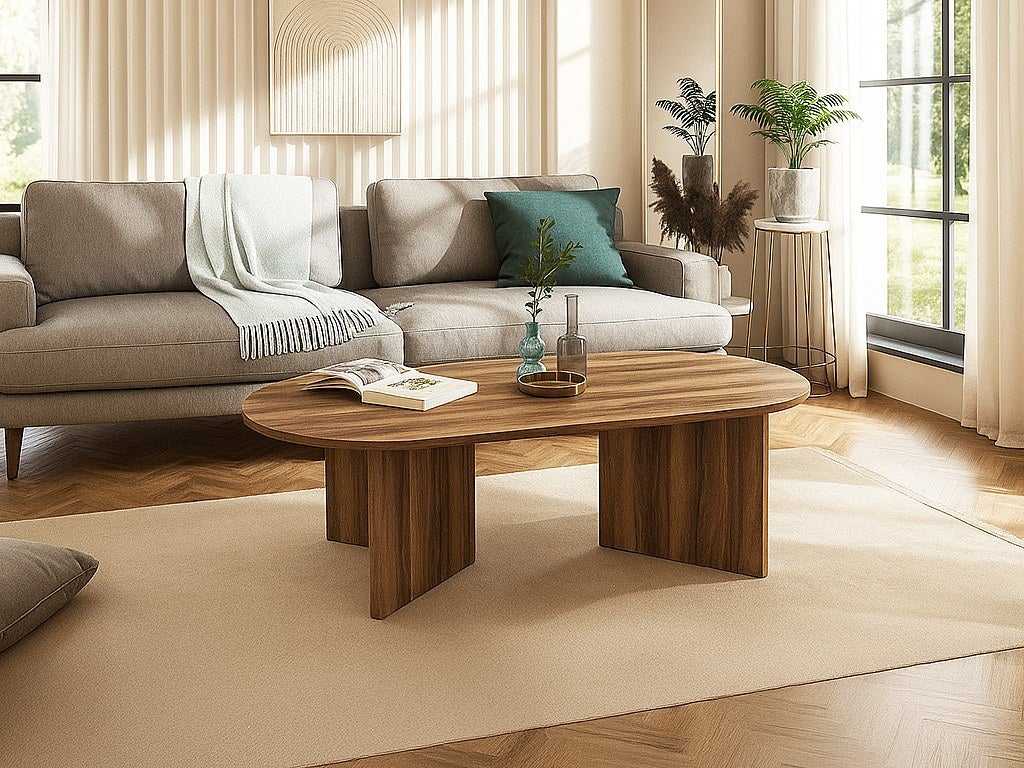 Table basse - Naturel foncé - TOPANIA - 6