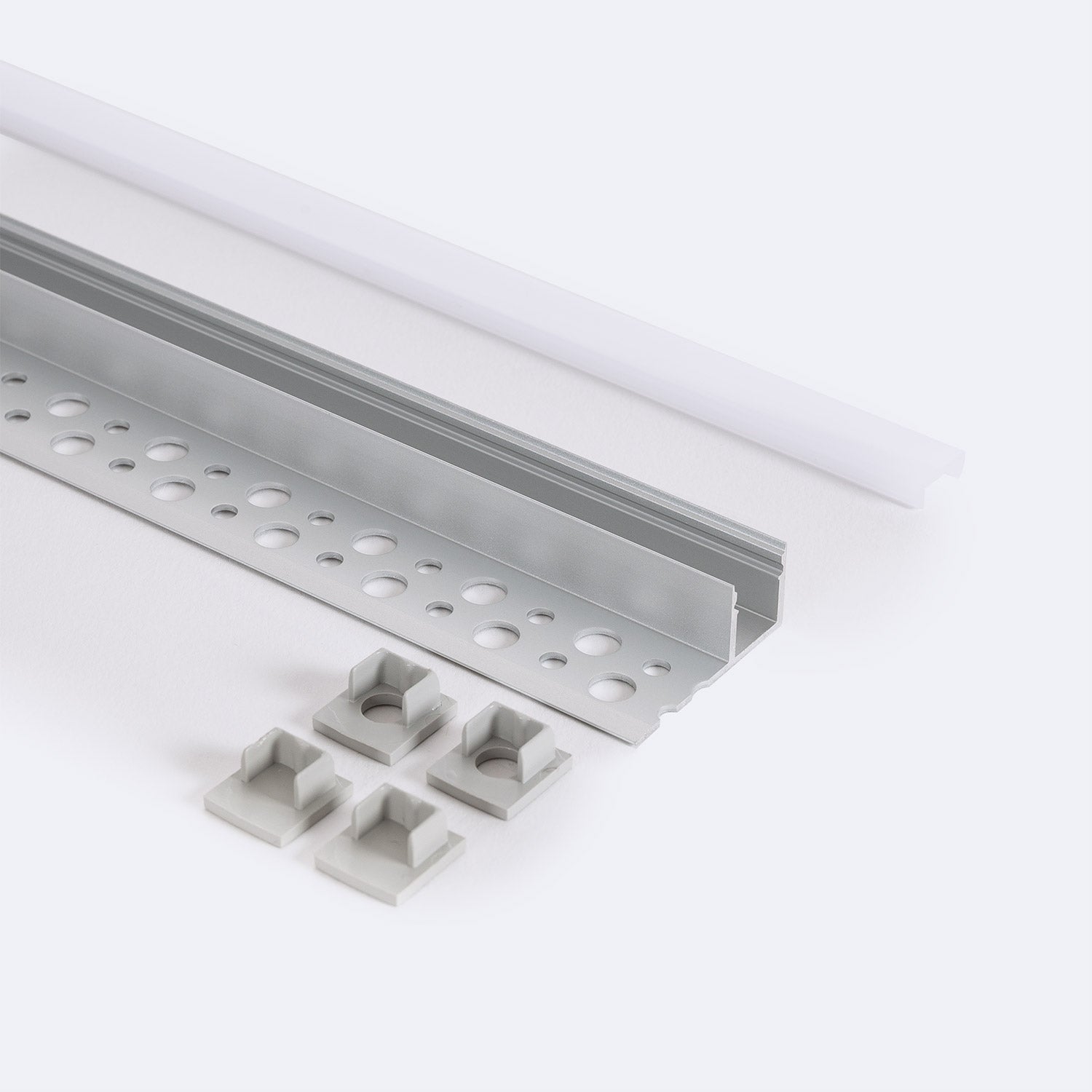 Profilé Aluminium Intégration Plâtre/Placo pour Ruban LED jusqu'à 8 mm ...