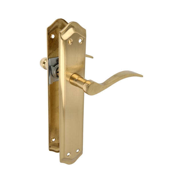 Amig - Loquet à Plaque | Verrou Doré Pour Portes | Finition Mate | Laiton Résistant | Installation Facile | Compatible Amig 22557 Model 5, Mat, 500 Mm | Leroy Merlin