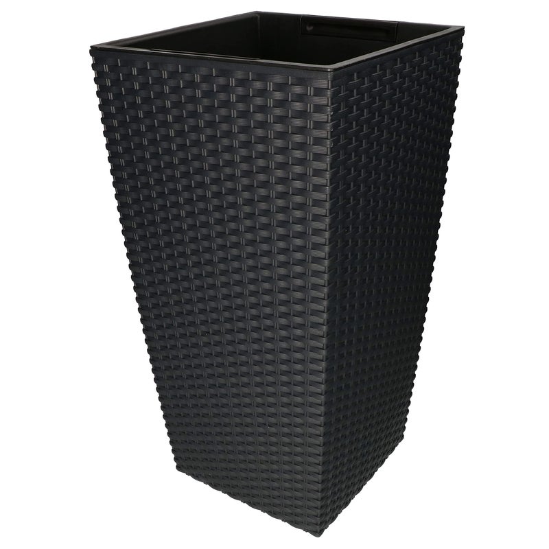 Doniczka rattan osłona donica antracyt 610 + wkład - KOTARBAU