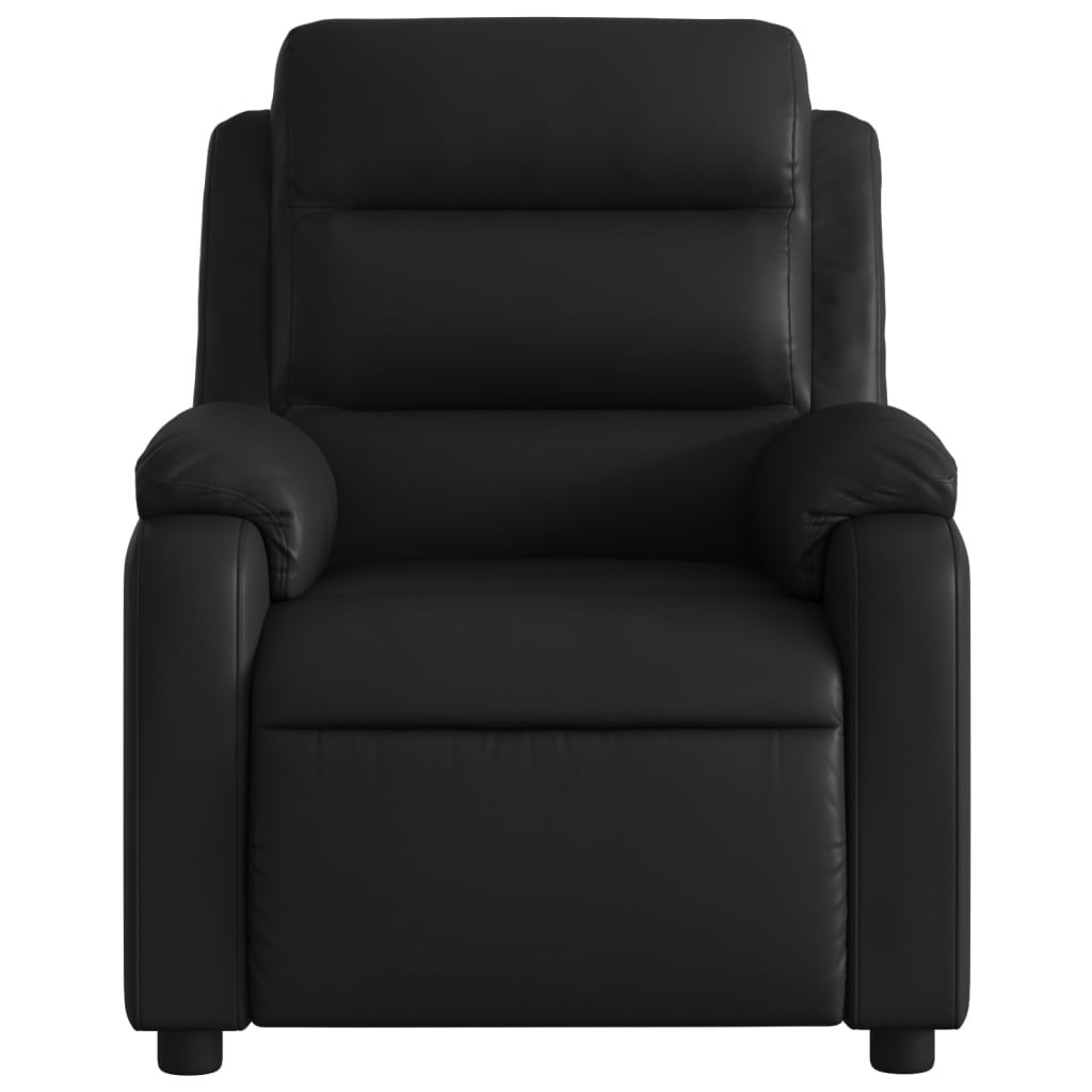 Fauteuil de Salon，Chaise，Fauteuil de massage inclinable noir similicuir - 7