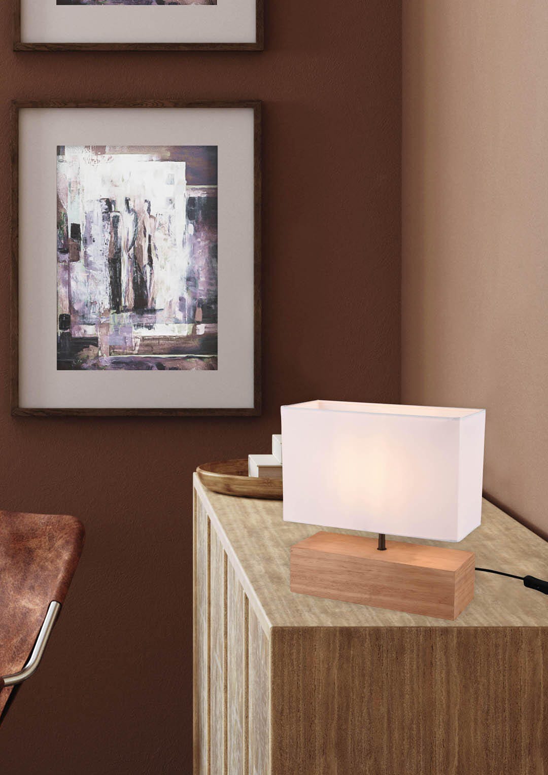 Lampa stołowa WOODY brązowy RL R50181030
