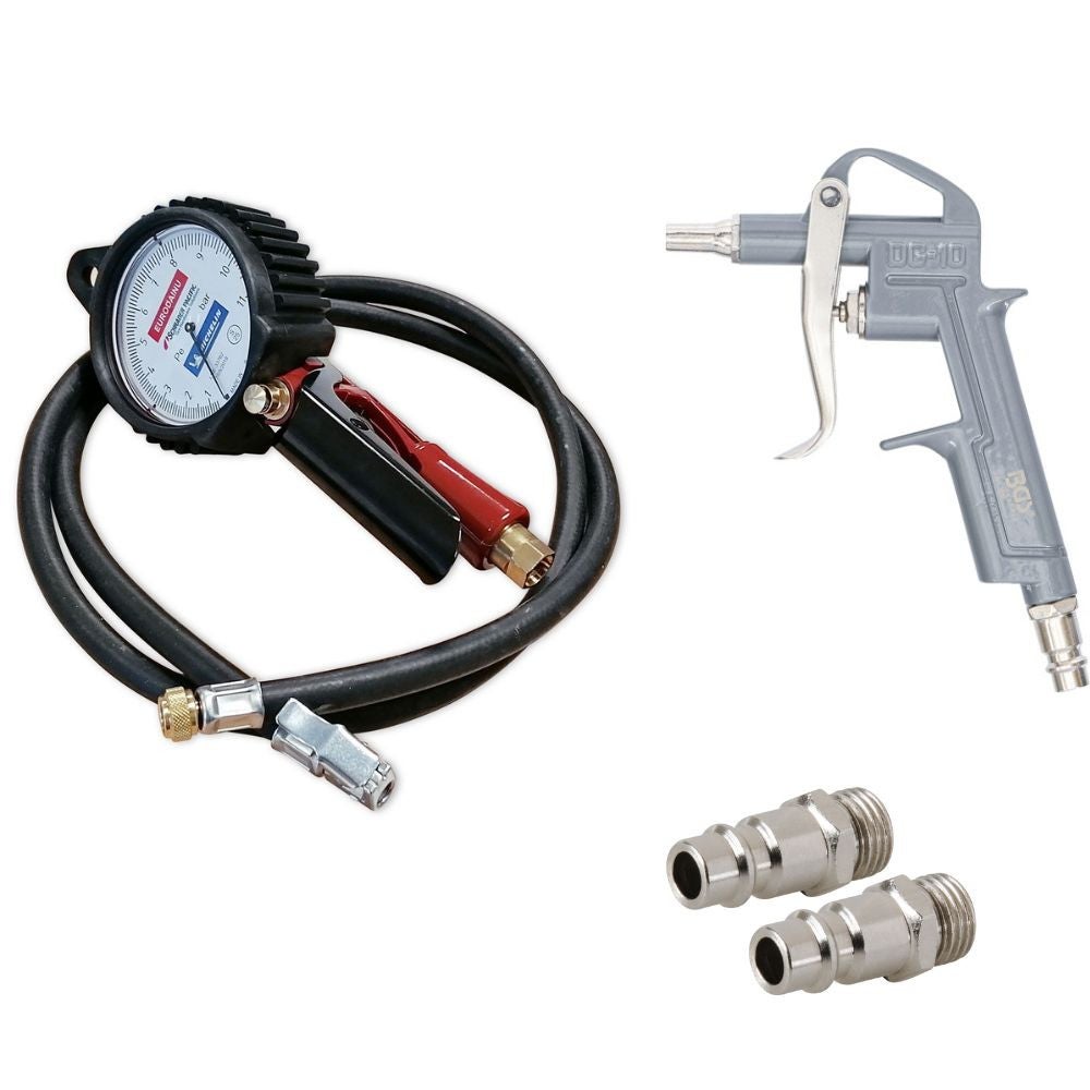 Pistolet De Gonflage Avec Manomètre - Kit Professionnel Pour Pneus VL/PL - Fabriqué En France Par SCHRADER - 9
