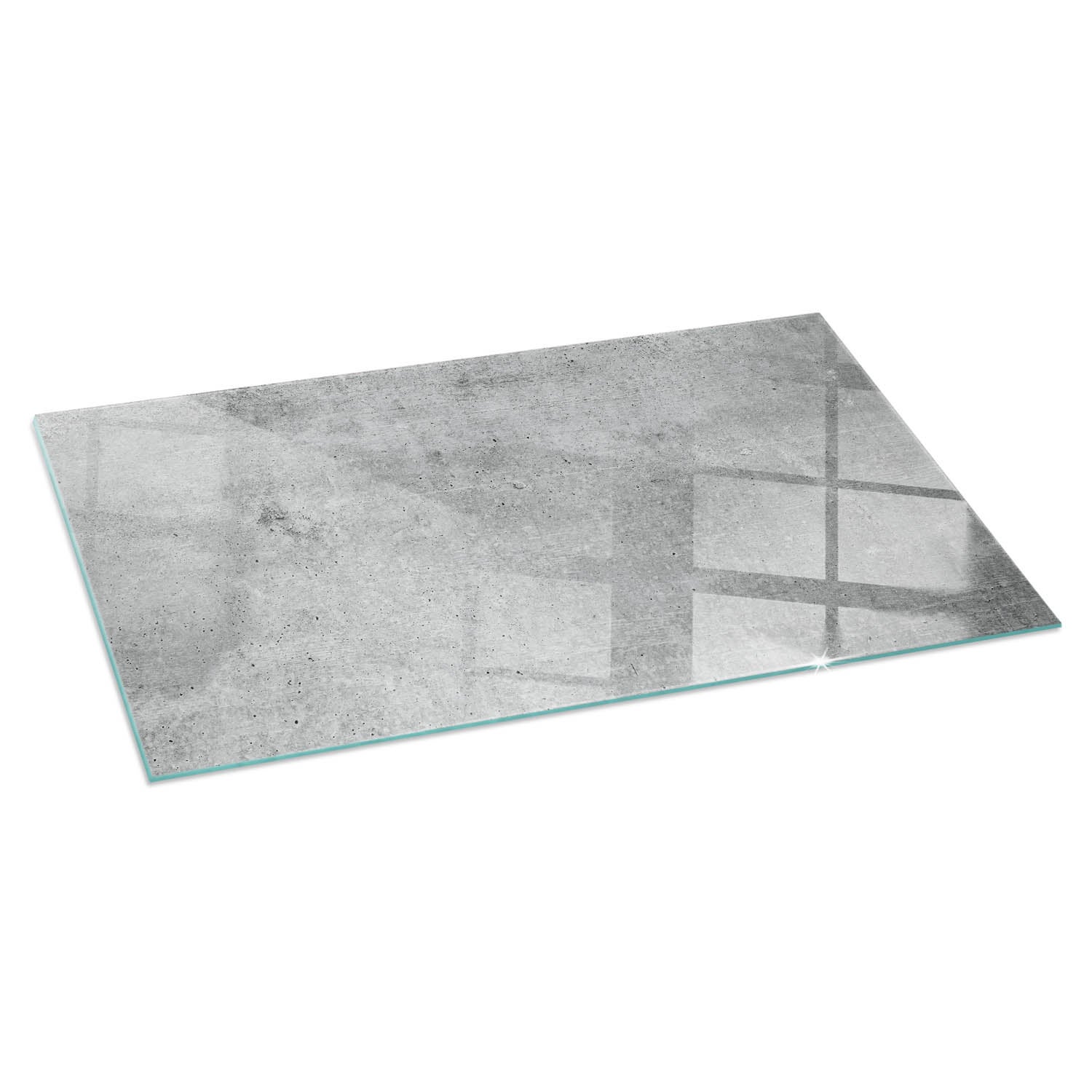 Szkło ochronne żaroodporne pod kominek - 120x60 cm - Tekstura surowego betonu - TULUP