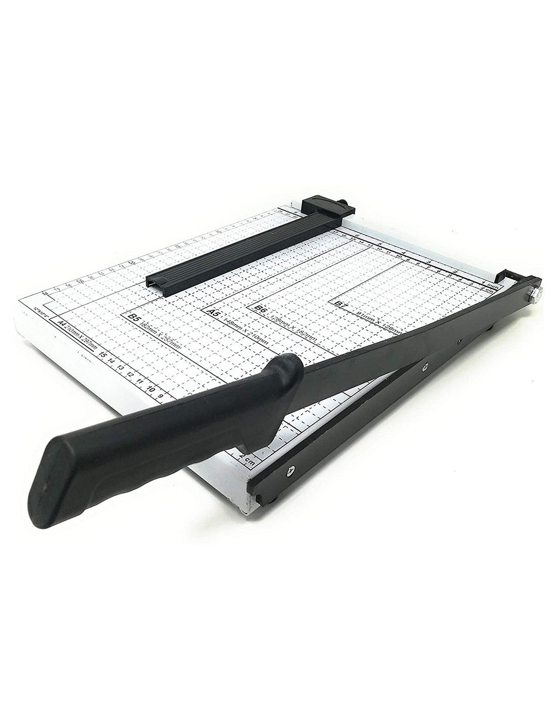 TAGLIERINA A LEVA PER FOGLI A4 A5 B5 B6 B7 TAGLIA CARTA CON BARRA CENTIMETRATA - 2