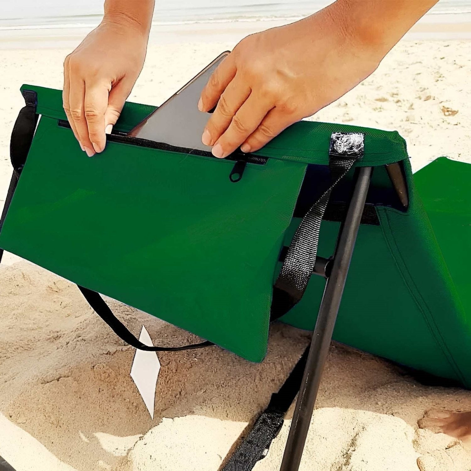 Pack 2 Tapetes Dobráveis de Praia ​​Acolchoados com Encosto 153x51x42cm Thinia Home - 4