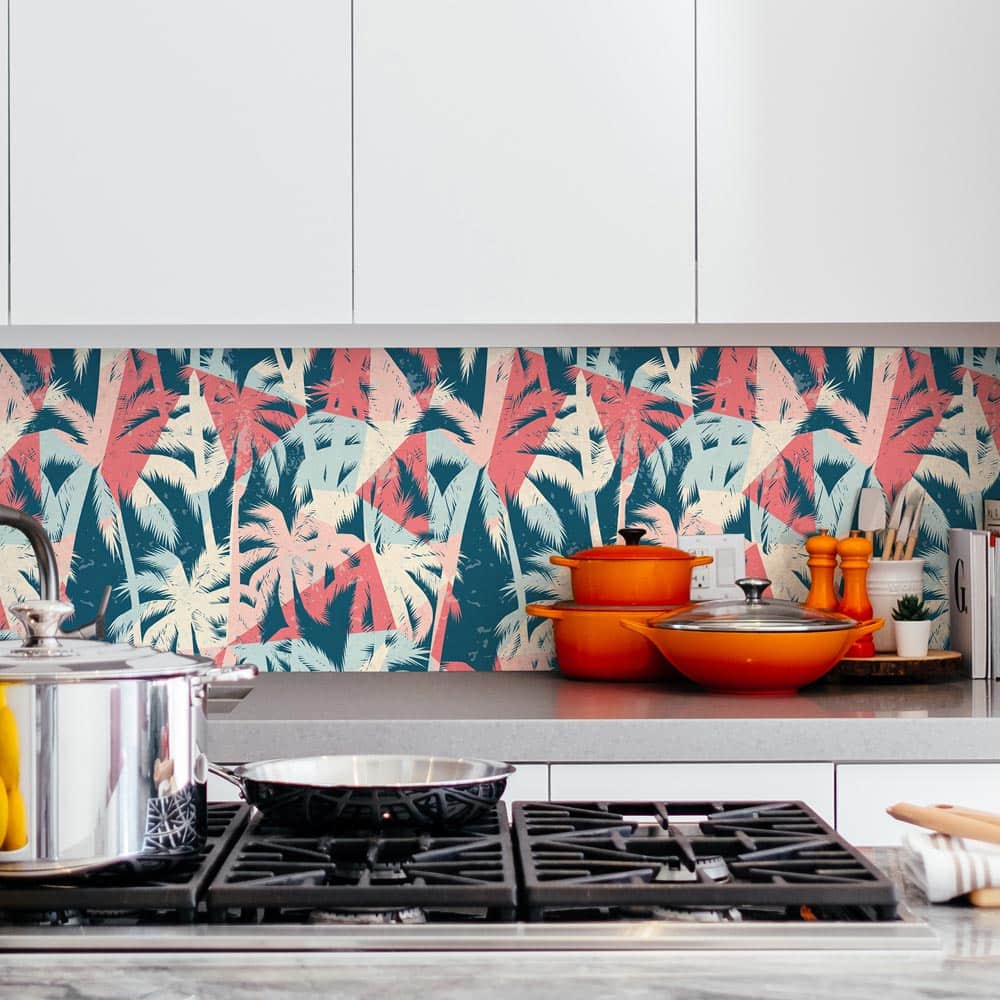 DRAEGER PARIS 1886 - Set 6 Piastrelle Adesive Muro 15x15 Cm Motivo Rose Grigie E Nere Per Cucina E Bagno