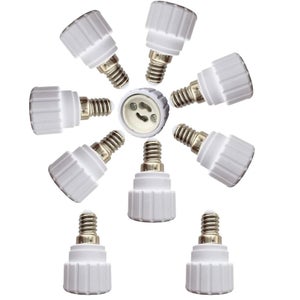 Lot De 2 Adaptateurs B15 (BA15D) Vers E14 - Aluminium Et Plastique