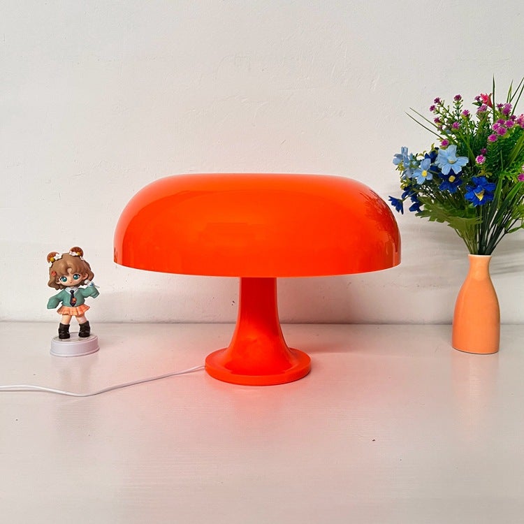 Fil USB contrôlé tricolore, lampe de table champignon LED, chambre chevet salon éclairage décoratif lampe de table simple moderne, orange - 9