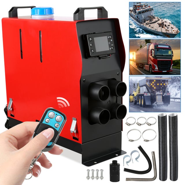 Chauffage diesel 8KW 12V tout-en-un, démarrage rapide, silencieux, avec écran LCD et télécommande pour camion, utilitaire et autocaravane
