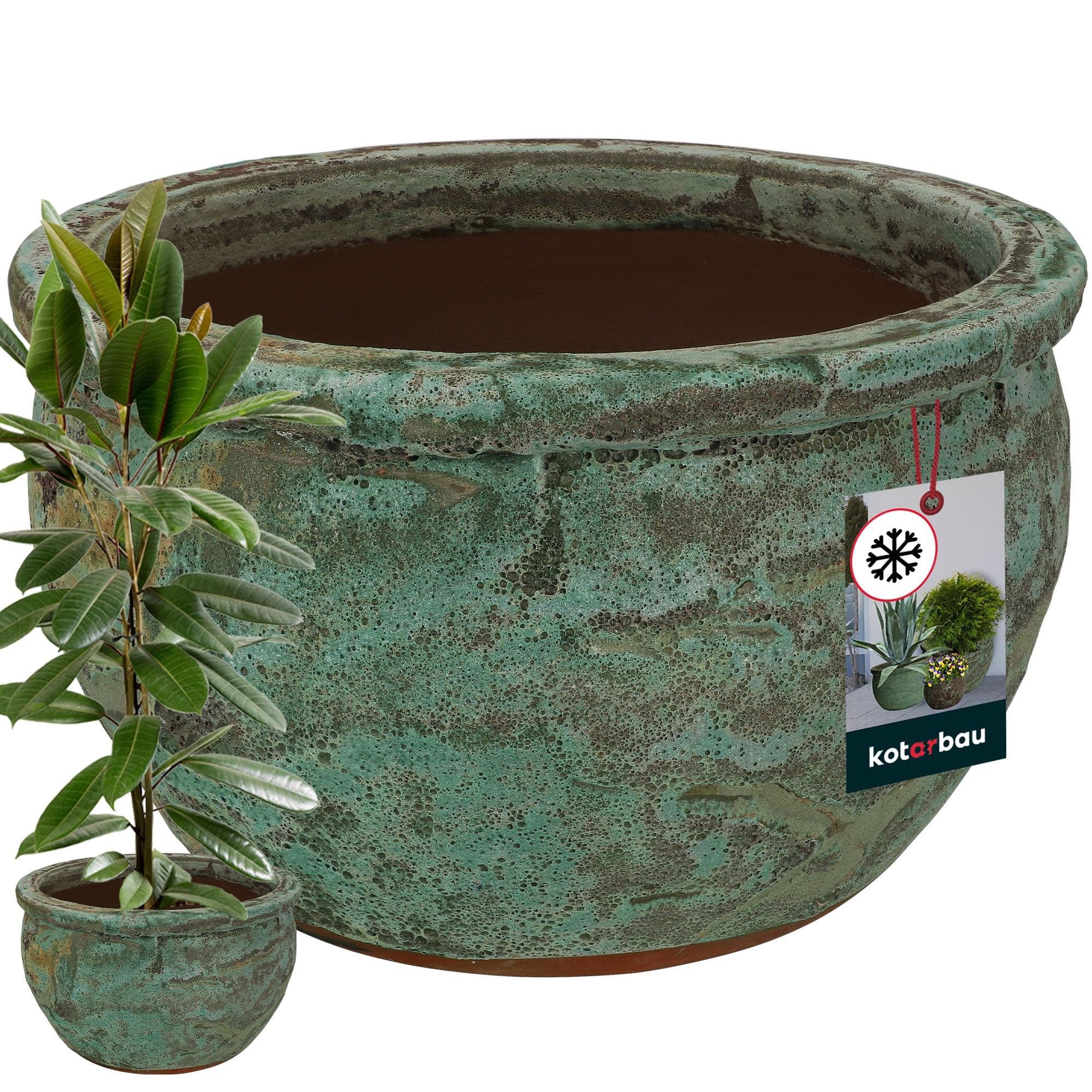 Doniczka ceramiczna mrozoodporna na kwiaty rośliny 50x32 cm - KOTARBAU