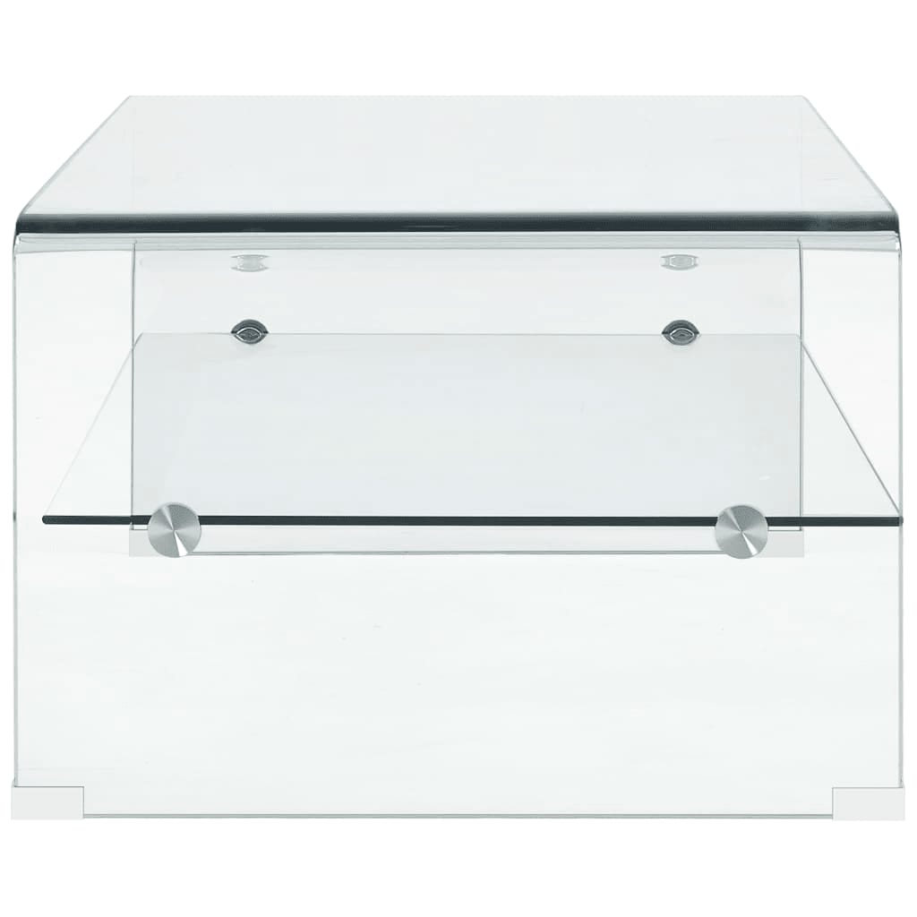 Table basse Clair 98x45x31 cm Verre trempé vidaXL - 4