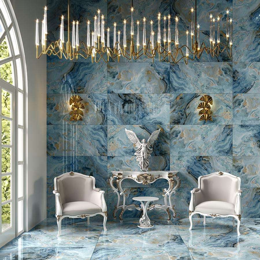 Carrelage sol / mur effet marbre HYPNOS l.60 x L.120 cm Brillant LIMCARO - 4