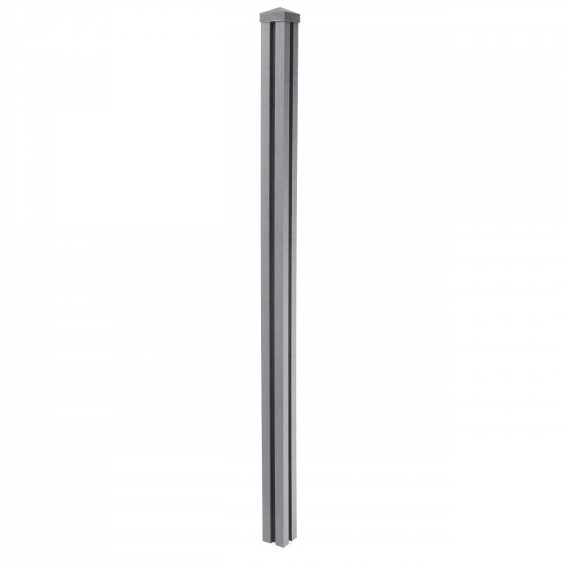 Słupek WPC Sarthe WPC ogrodzenie, słupek, system wtykowy 1.88m ~ szary