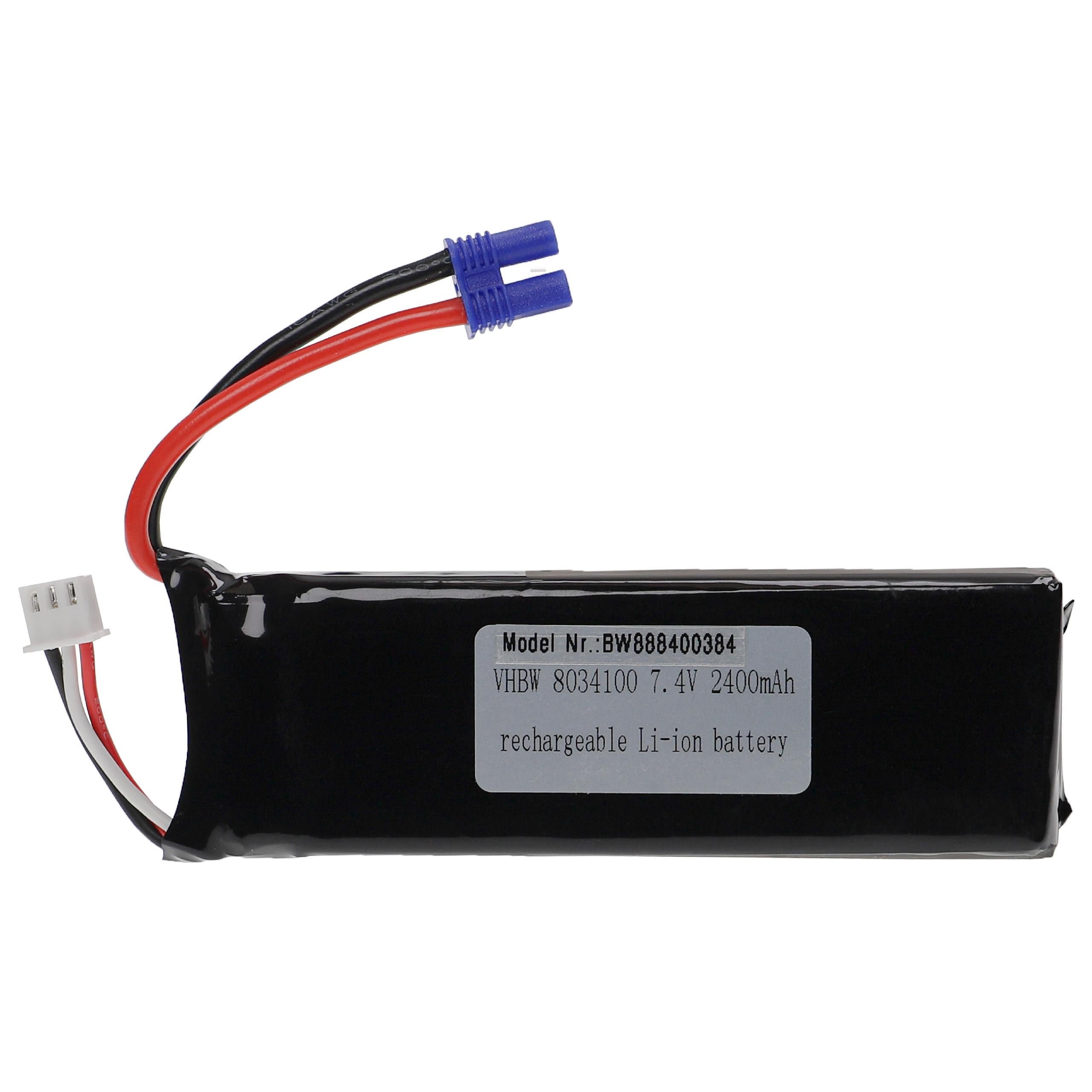 Batterie Li-ion 7.4V 5600mAh Pour Tank RC Heng Long (modèles 3889, 3818, 3809) - Connecteur KET-2P - Neuf