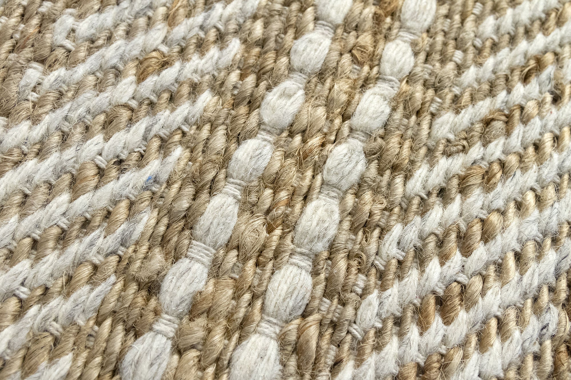 Hamid - Pack de petits tapis 60x40cm en jute et laine OLIVIA BLANCO - 5