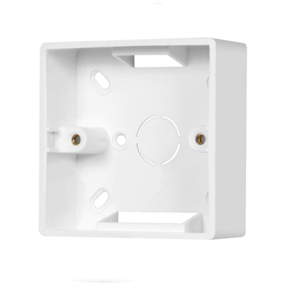 Puszka natynkowa typu 86 do puszki przyłączeniowej Płytka czołowa Pojedyncze gniazdo 86 x 86 x 34 mm Biała puszka natynkowa