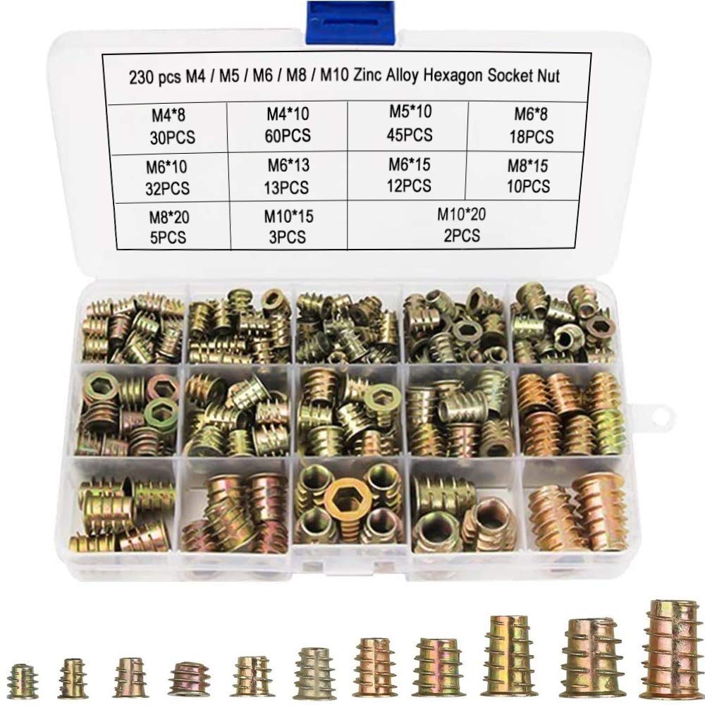 Kit de boulons et écrous hexagonaux - Assortiment de 200 pièces avec Kit de boulons et écrous hexagonaux - Assortiment de 200 pièces avec