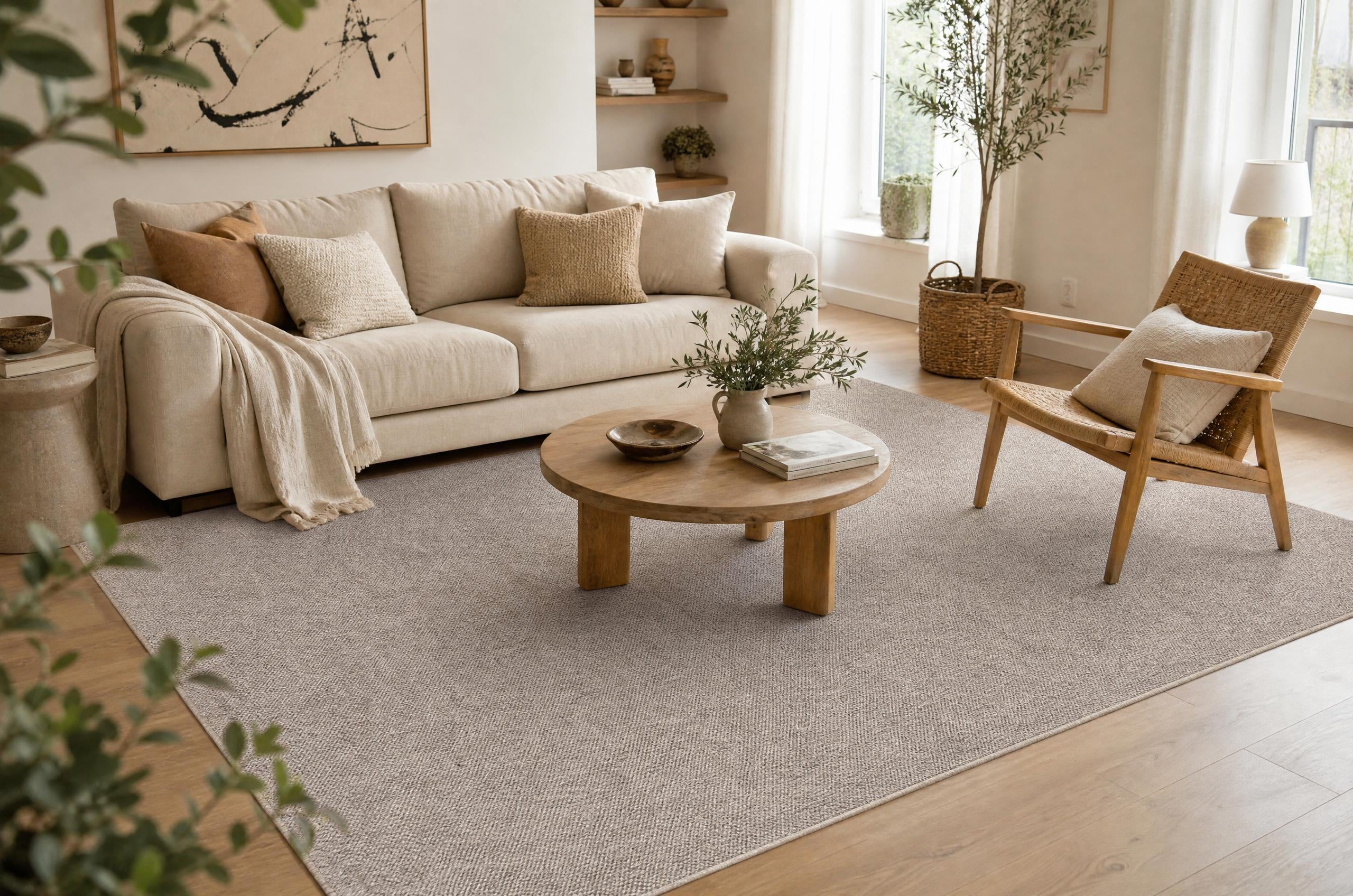 Covor CASABLANCA LOOM maro, bucla, moale interior și exterior 350x400 ...