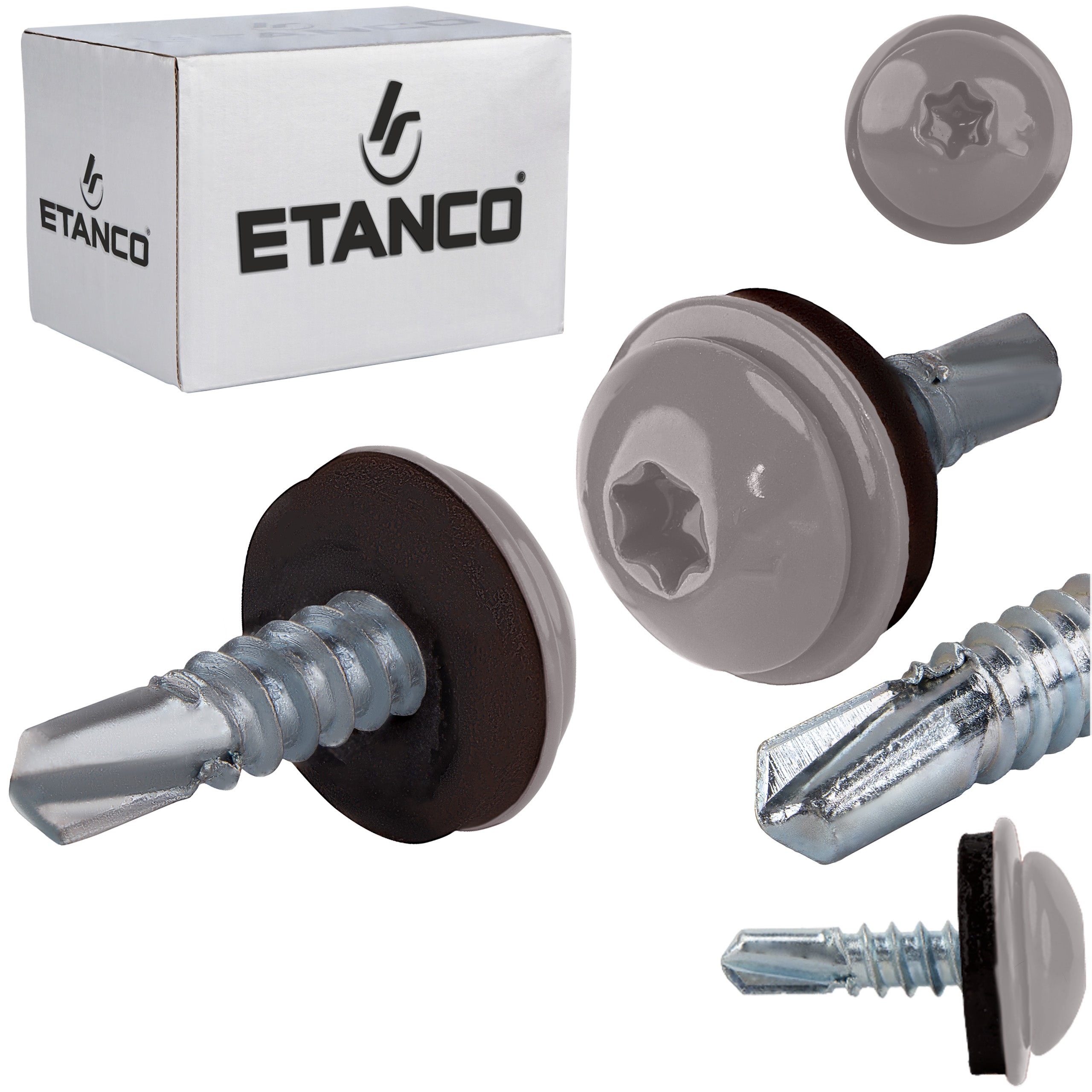 Wkręty samowiercące Etanco GT3 PH Z14 Lakierowane RAL 9007 4,8x19 mm 250szt