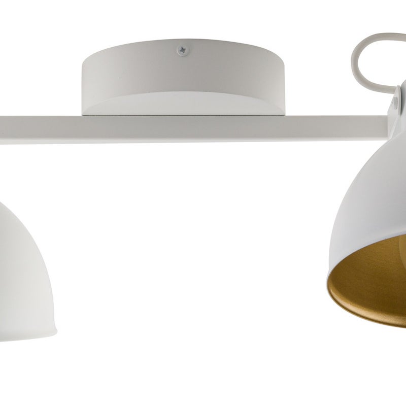 Reflektor sufitowy spot natynkowy Mars listwa biało-złoty 2xE27x15W wym: 17 x 43 x 27 cm metal SIGMA