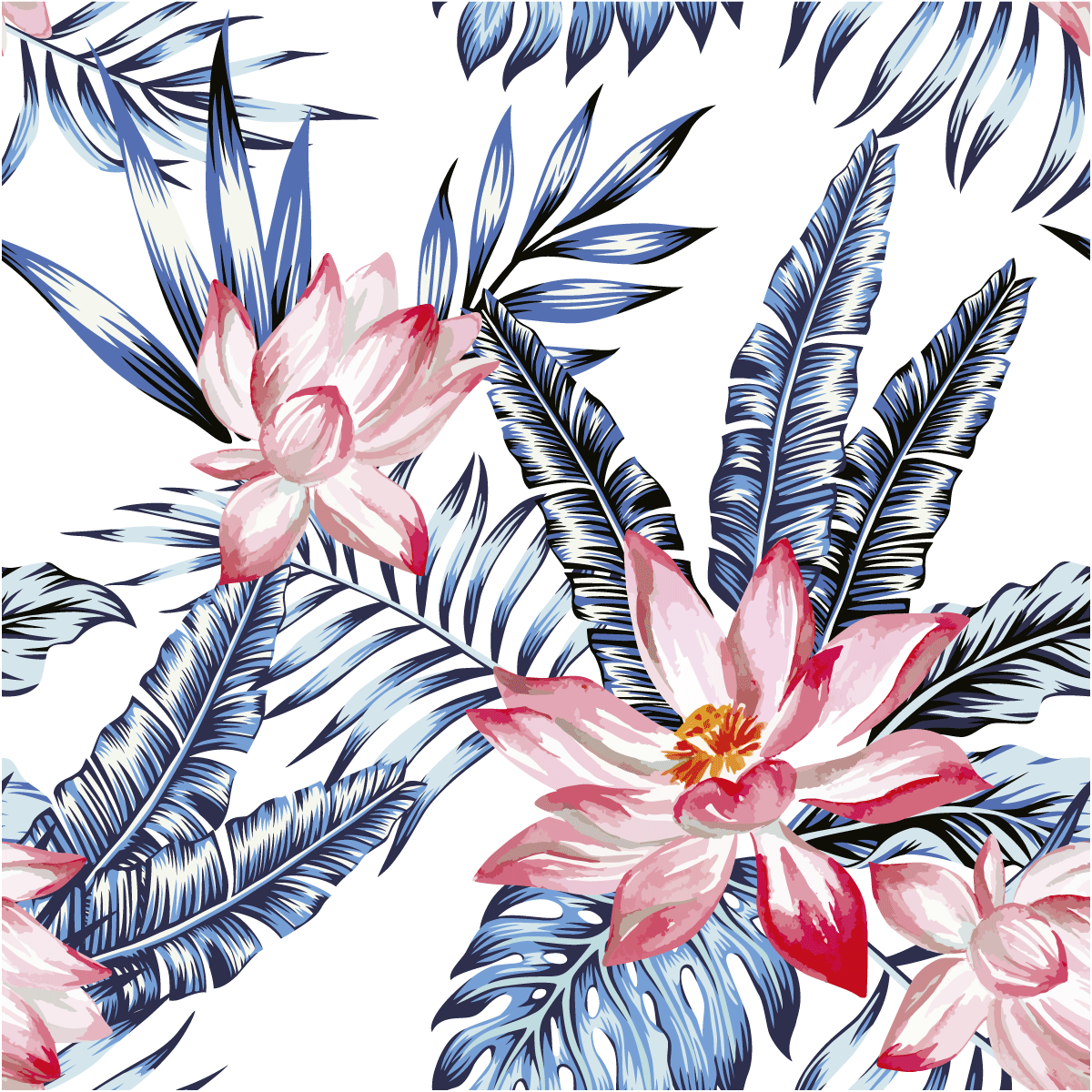 Adesivo carta da parati tropicale Los Teques - Sticker adesivo - adesivi murali - 50x50cm - 2