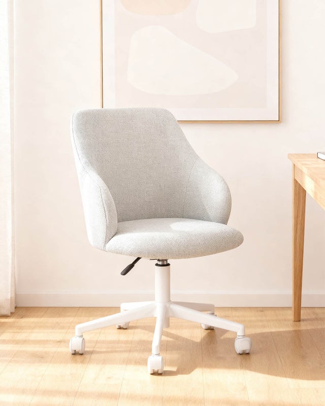 Silla de escritorio liliana beige para hogar moderno mueble de almacenaje - Homekit