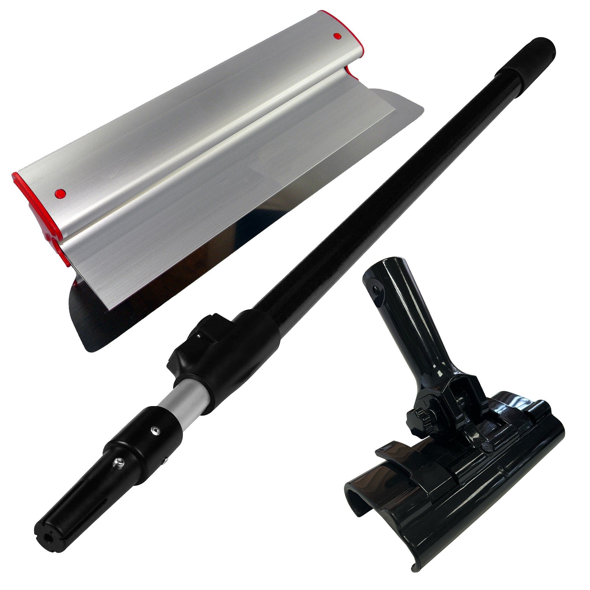 Kit spatola per rivestimento 80 cm + adattatore, impugnatura + bastone telescopico corto 90-160