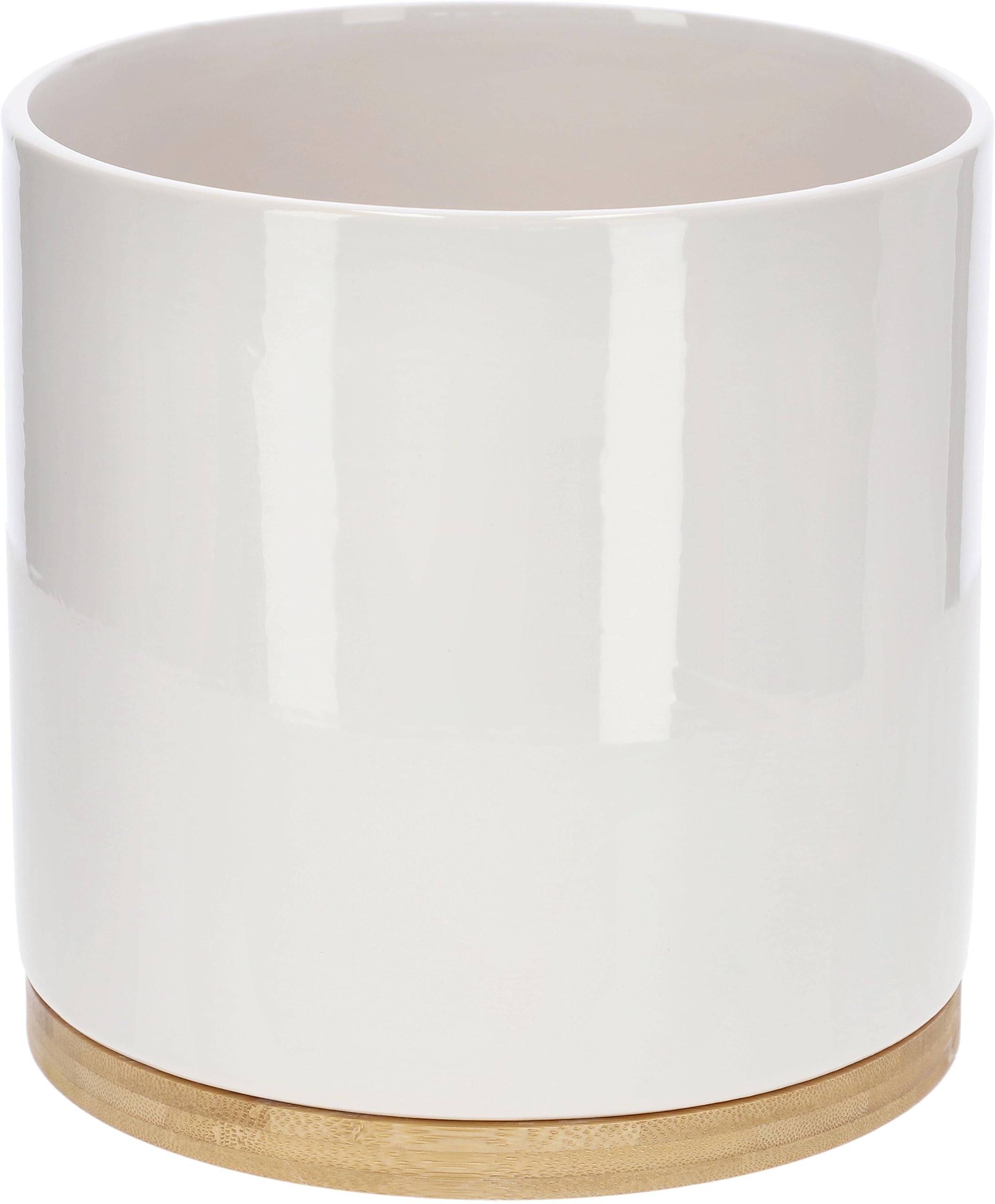 Donica doniczka osłonka ceramiczna z bambusem fi19 - KOTARBAU - 5