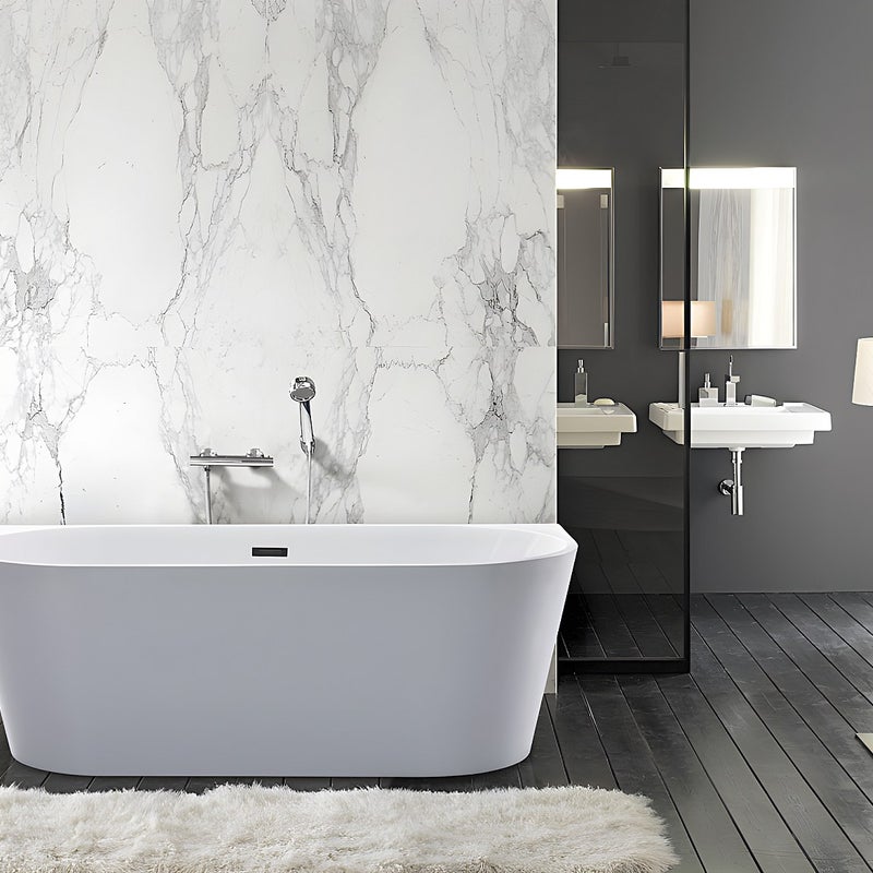 Wanna wolnostojąca przyścienna DIVINA - 170*75*58cm - 245L - Biała