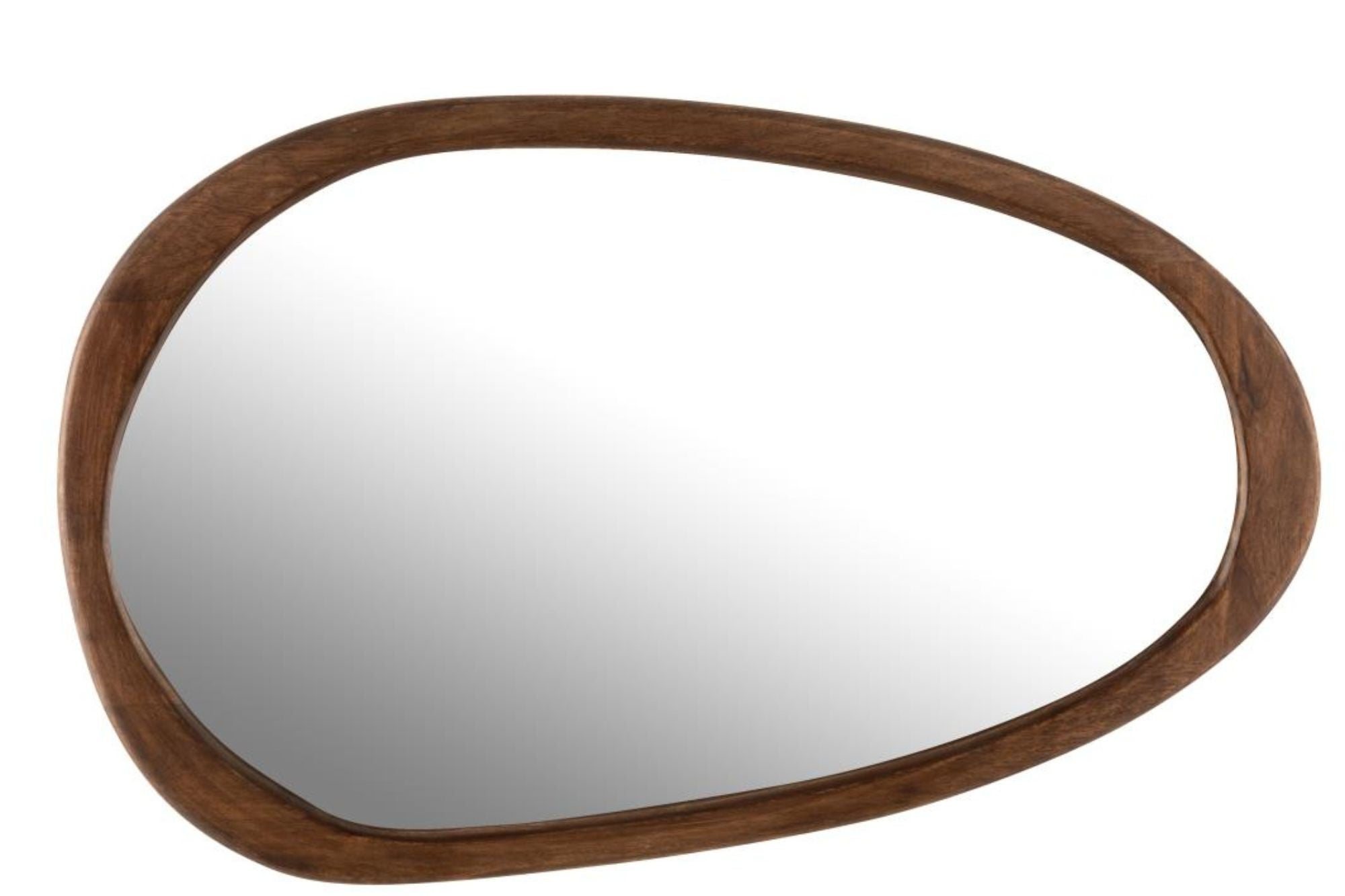 Miroir en forme de galet en bois de manguier L83 L - BRUNO | Leroy Merlin
