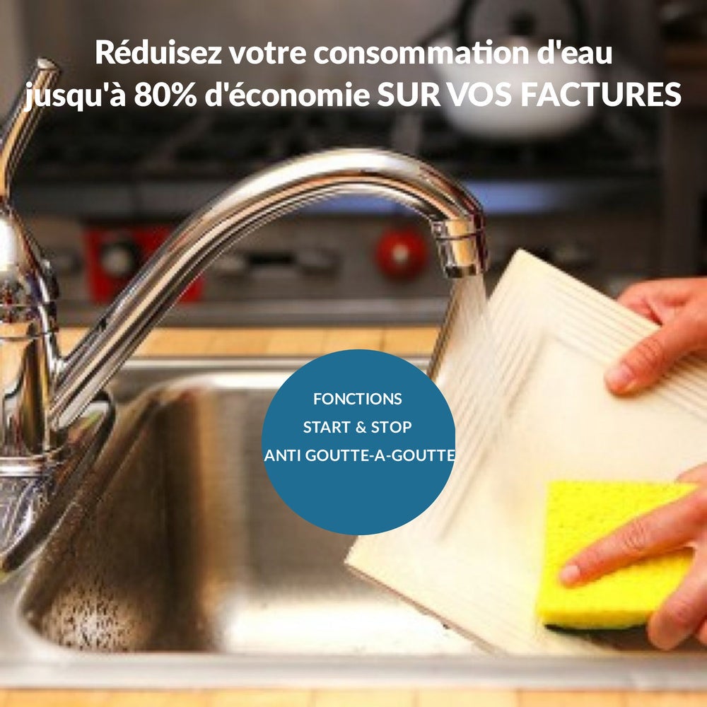 Mousseur Aérateur Tige Economiseur d'eau ACIER CHROME AQUALOW Diam 22/24 mm Male Femelle - 2