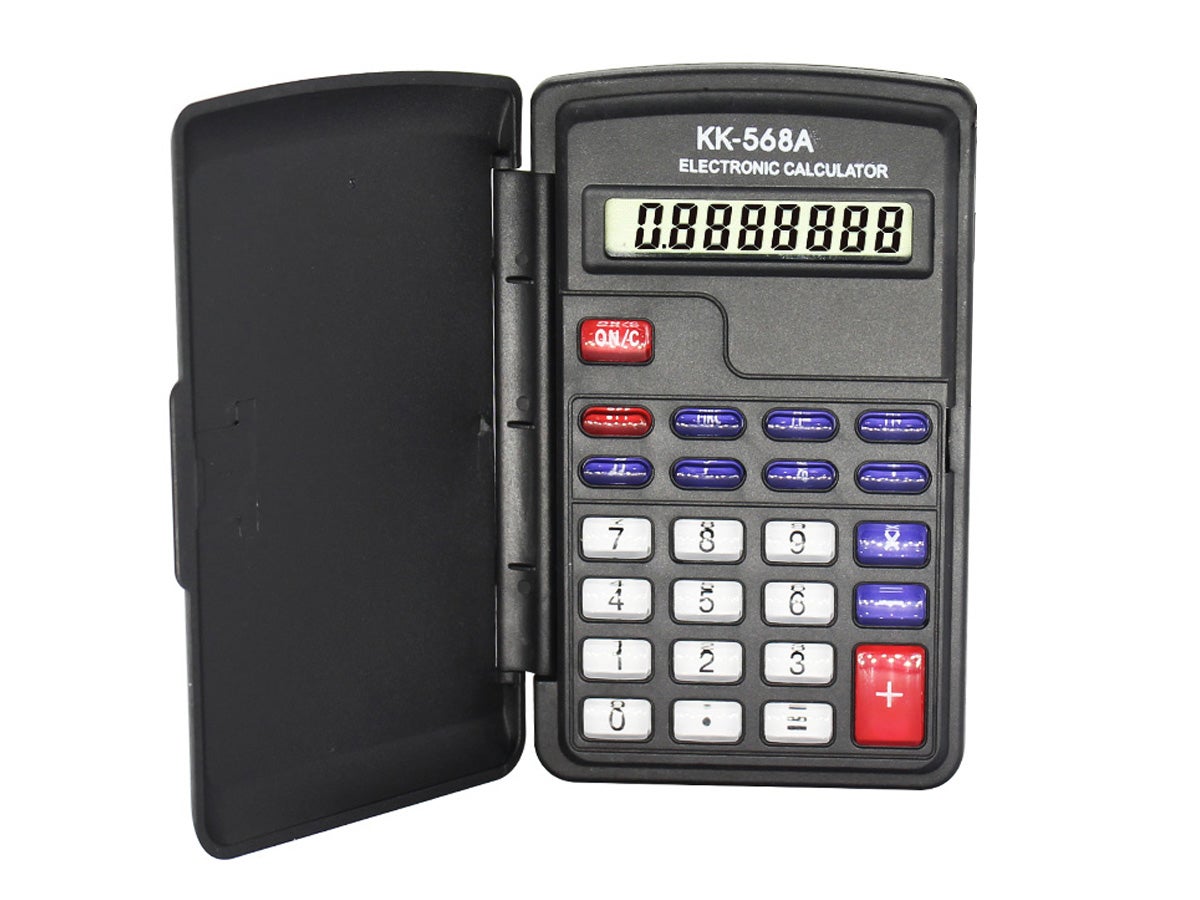 Calcolatrice Base LED Calcolatrice Da Tavolo Plastica - Schermo LED 115x140mm Per Scuola Ufficio Calcolatrice Ufficio Scuola
