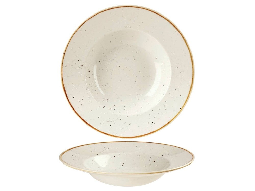 Plato para pasta Churchill Stonecast, porcelana, blanco barl