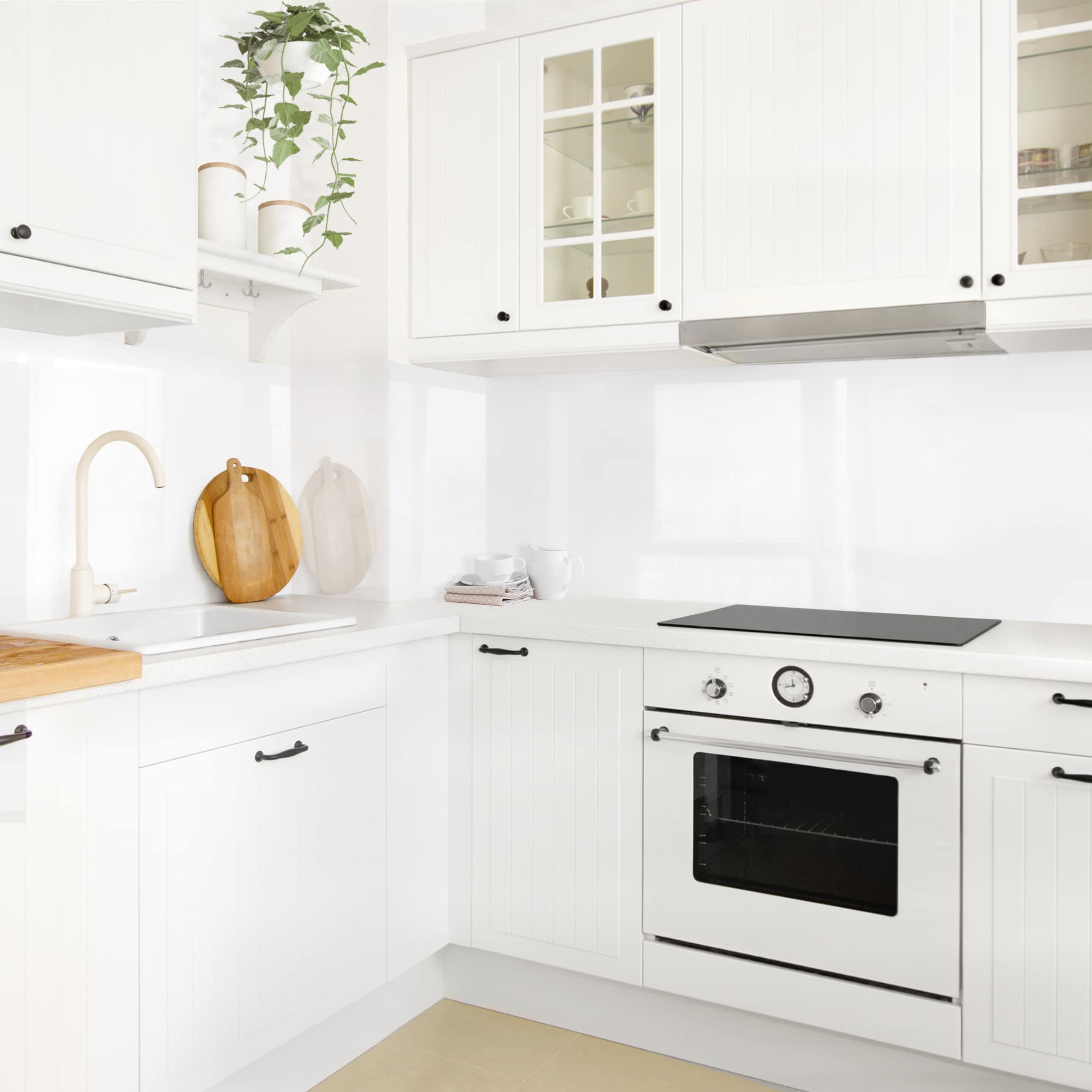 Rivestimento cucina moderno rivestimento adesivo cucina impermeabile e resistente all'olio per pareti e piastrelle Bianco polare 250 x 70 cm - 3