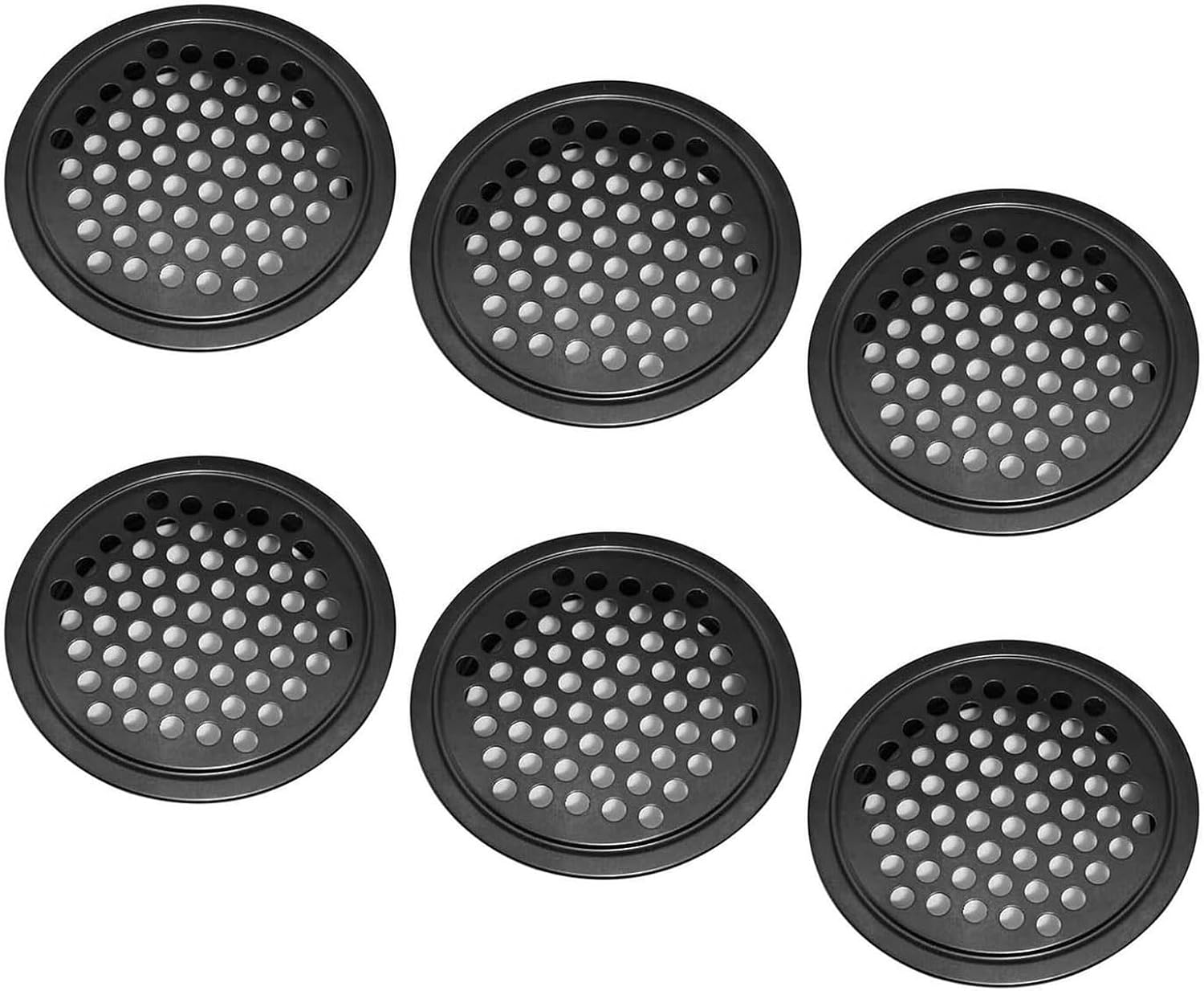 6 sztuk okrągłych kratek wentylacyjnych, 60 mm kratka wentylacyjna ze stali nierdzewnej, trudna do poluzowania kratka wentylacyjna, do szafek kuc