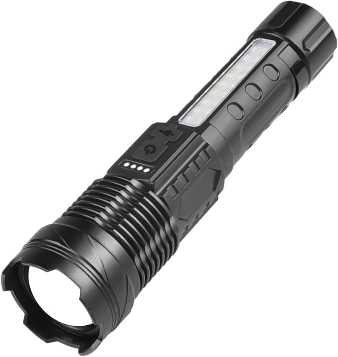 Linterna LED Ultrapotente, Recargable Por USB, 7 Modos, Linterna